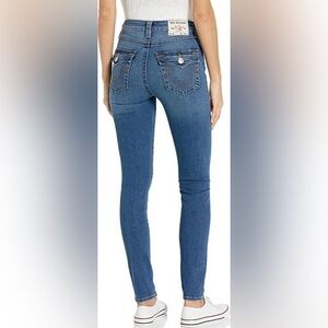 Like New - True Religion "Halle" mid-rise super skinny jeans - 28